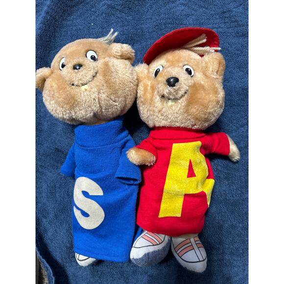 Simon and Alvin And The Chipmunks 12" Plush Toy Stuffed Animal 1983 Vintage - Picture 1 of 4